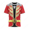 Power Rangers Super Megaforce Red Ranger Cosplay T-shirt ,Power Rangers T-shirt