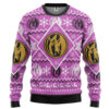 3D Mighty Morphin Pink Power Ranger Custom Ugly Christmas Sweater