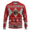 3D Mighty Morphin Red Power Ranger Custom Ugly Christmas Sweater