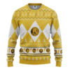 3D Mighty Morphin Yellow Ranger Christmas Custom Ugly Sweater