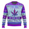 The Lit Tree Weed Christmas Ugly Sweater