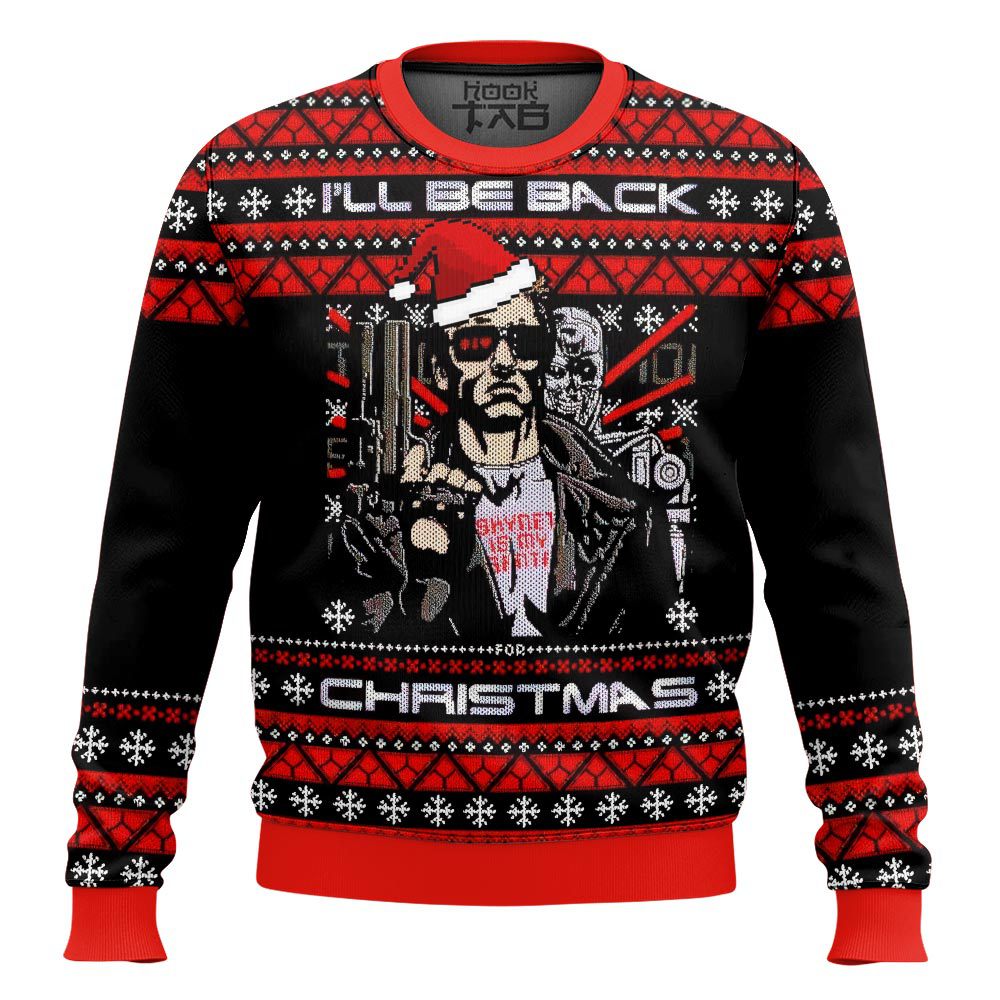 Terminator "I'll Be Back", A Very Cyber Christmas Ugly Sweater