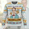 Bill Nye Safety Glasses Off Motherf*ckers Ugly Christmas Sweater