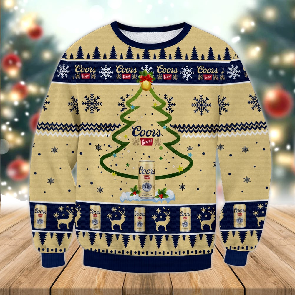 Coors Banquet Christmas Tree Ugly Sweater