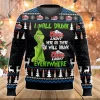 Grinch I Will Drink Coors Light Everywhere Ugly Christmas Sweater