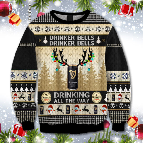 Guinness Drinker Bells Ugly Sweater