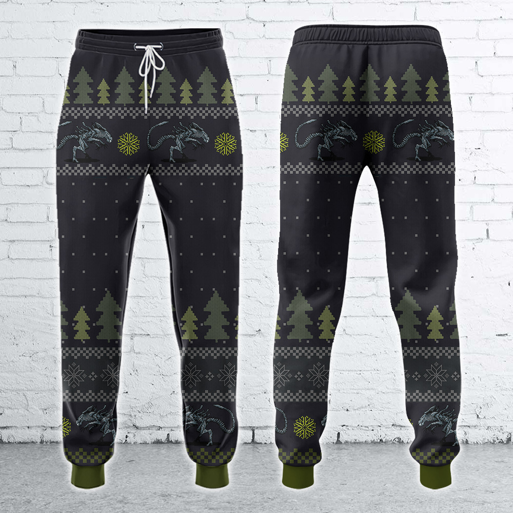 A Christmas Bug Hunt Xenomorph Sweatpants