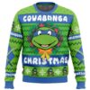 Cowabunga Leonardo Christmas Teenage Mutant Ninja Turtles Ugly Christmas Sweater Party Holiday