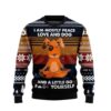 Peace Love And Dog Vintage Ugly Christmas Sweater Christmas Gift Sweater