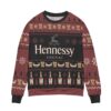 Hennessy Cognac Snowflake Pattern Ugly Christmas Sweater