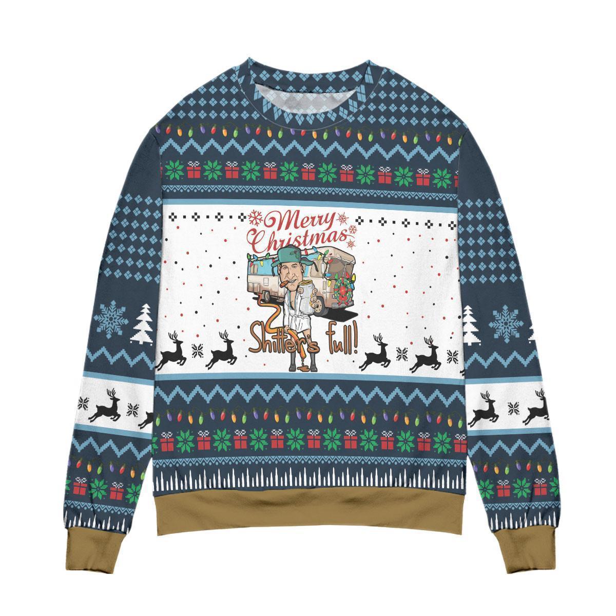 National Lampoons Christmas Vacation Shitters Full Ugly Christmas Sweater