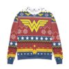 Wonder Woman Logo DC Snowflakes Pattern Ugly Christmas Sweater