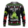 The Grinch Nice Hot Cup Of Christmas Holiday Ugly Sweater