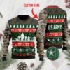 Personalized Rank US Army Christmas Sweater