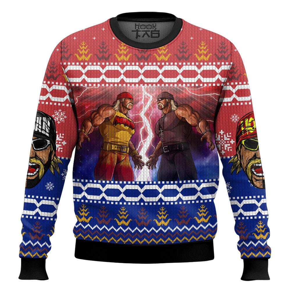 Hulk Hogan and Hollywood Hogan Ugly Sweater