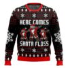 Here Comes Santa Floss Santa Claus Ugly Sweater