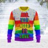 All You Need Is Love LGBT Ugly Christmas Sweater