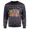 Custom Ugly Cat Christmas Sweater Jumper