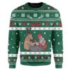 Custom Ugly Christmas Reindeer And Santa Sweater Jumper