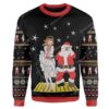 Custom Ugly Jesus And Santa Christmas Sweater Jumper