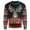 Custom Ugly Let It Glow Christmas Sweater Jumper