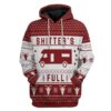 3D Shitters Full Ugly Christmas Sweater Red Custom Hoodie Apparel