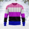 Genderfluid Pride Flag Ugly Christmas Sweater