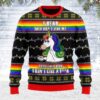 LGBT Unicorn I Don't Give A F**k Ugly Christmas Sweater