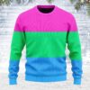 Polysexual Flag Ugly Christmas Sweater