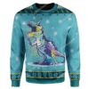 Ugly Christmas TUnicorn Rex Sweater Apparel